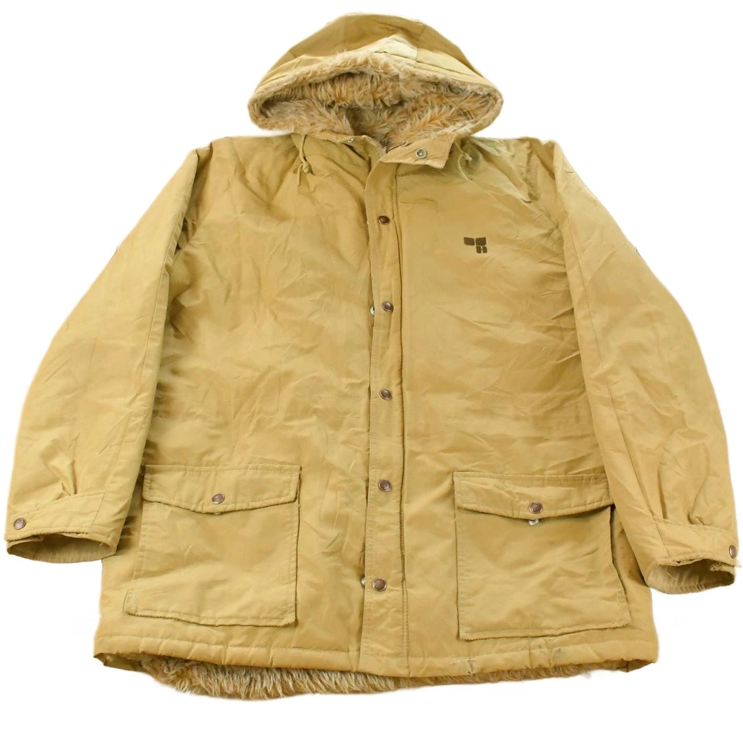 Vintage 1970s Upstream Faux Fur Lined Parka Jacket Men's Large