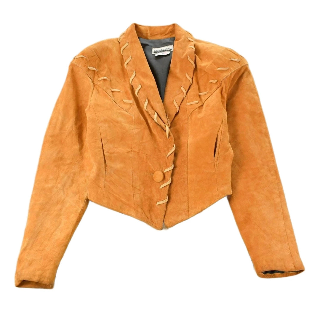 Vintage 1970s Contempo Casuals Leather Blazer Jacket Women's XS