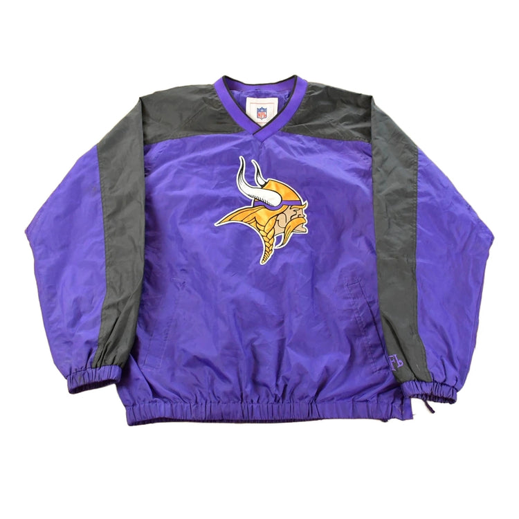 Vintage 2000s Minnesota Vikings NFL Pullover Windbreaker Jacket Men's Medium