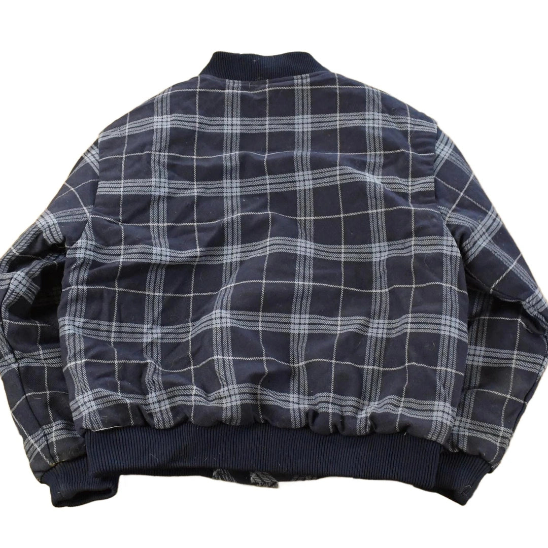 Vintage 1980s R.J. McCarthy Button Up Quilt Lined Plaid Jacket Men's Small