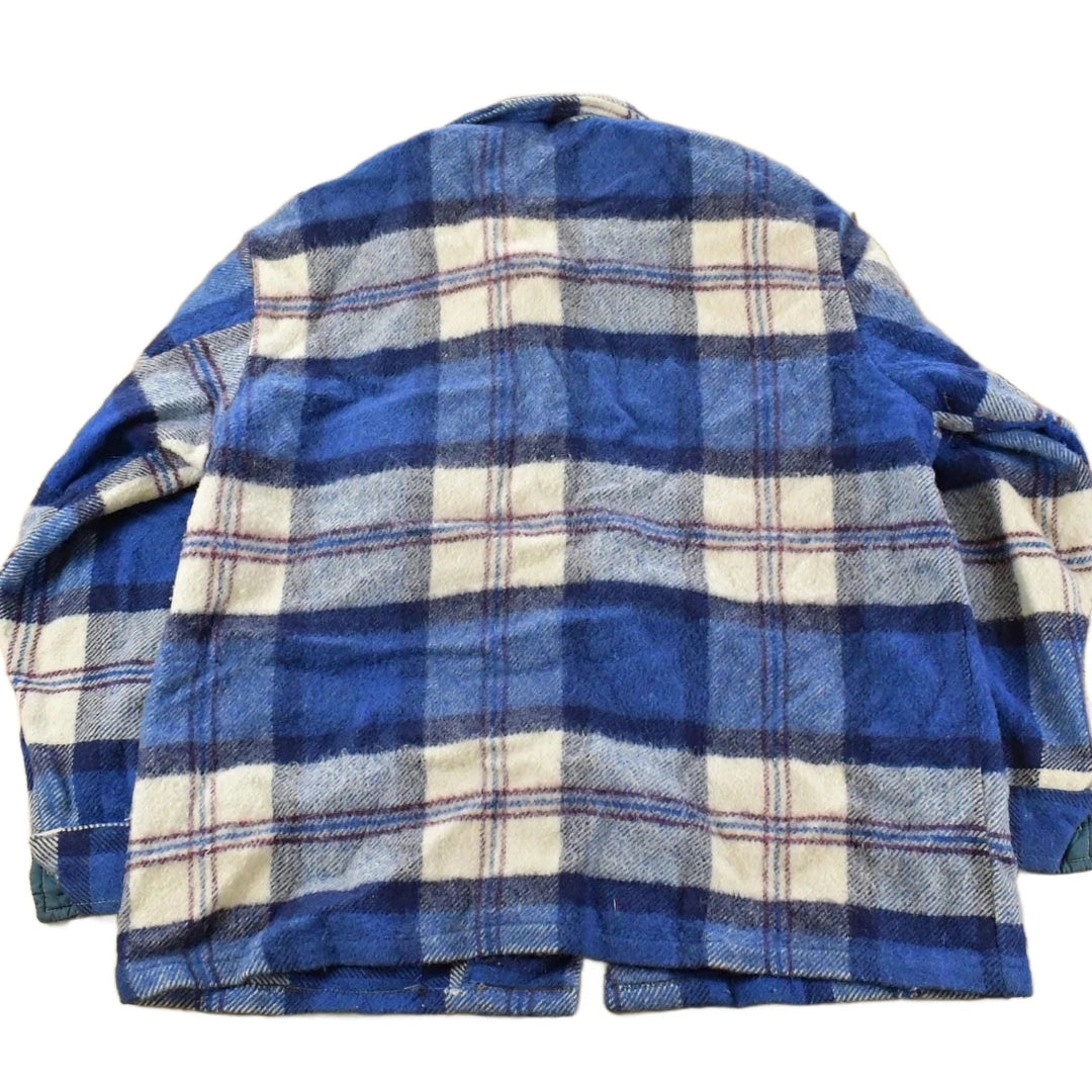 Vintage 1980s Wool Flannel Shirt Jacket Men's Medium