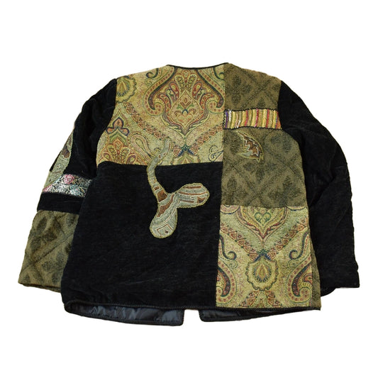 Vintage 1990s Abstract Paisley Button Up Jacket Women's S