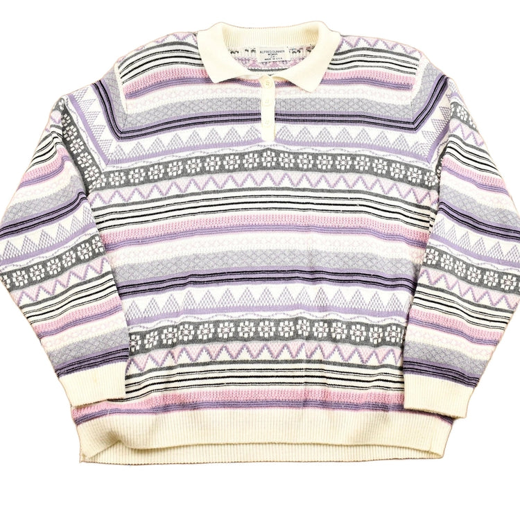 Vintage 1990s Alfred Dunner Womans Collared Knit Sweater Women's 2XL