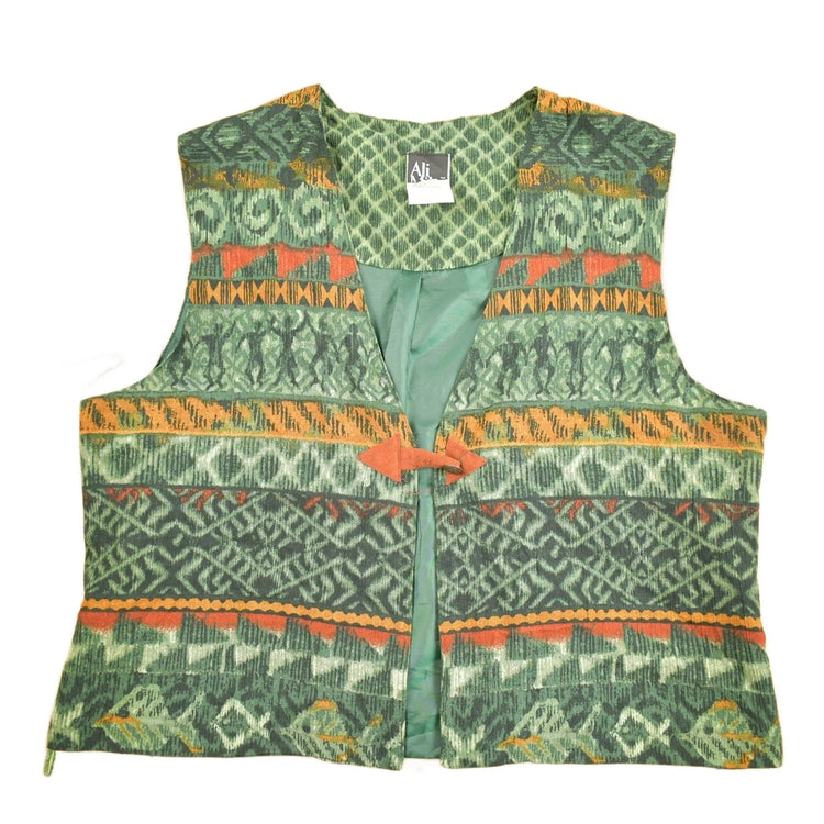 Vintage 1980 Ali Miles Aztec Vest Women's Medium