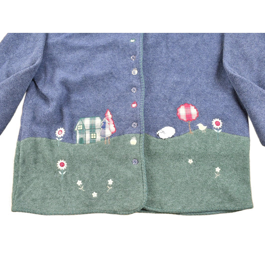 Vintage 1990s Cute Button Up Sweater Women's XL