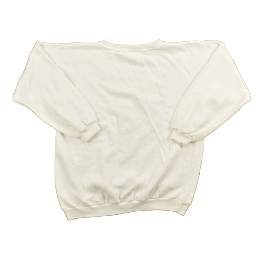 Vintage 1990s Cute Skiing Rabbit Crewneck Sweatshirt Women's Small