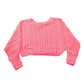 Vintage 1990s Cute Pink Knit Crewneck Sweater Women's S Cropped