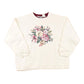 Vintage 1990s Basic Editions Floral Graphic Print Double Collar Crewneck Sweatshirt Womens L