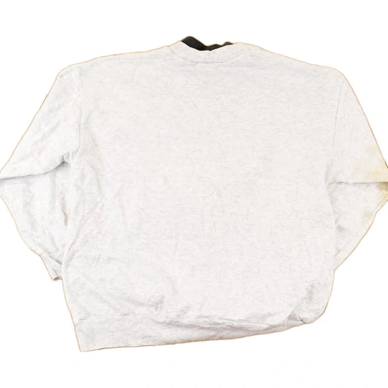 Vintage 1990s Cute Fall Cartoon Puppy Double Collar Graphic Print Crewneck Sweatshirt Womens L