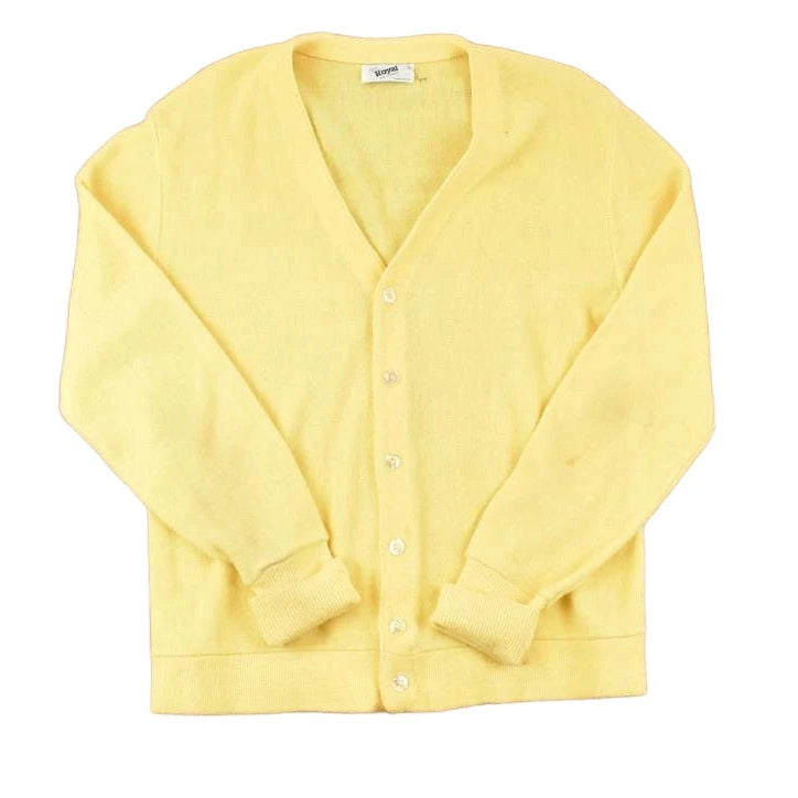 Vintage 1970s Royal Golf Clothing Cardigan Sweater Men's S