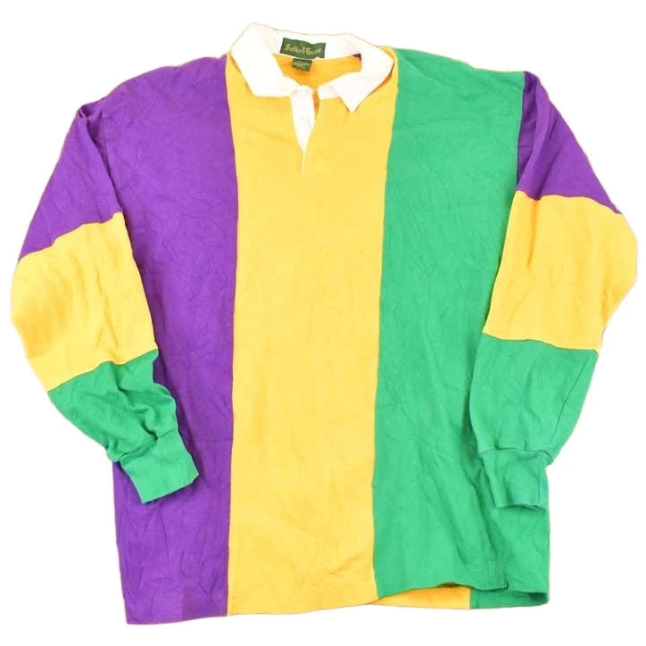 Vintage 1990s Sutter & Grant Rugby Quarter Button Shirt Men's L