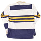 Vintage 1990s OSSSA Windswept Striped Rugby Button Up Shirt Men's L