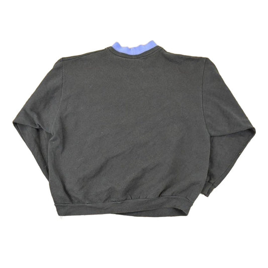 Vintage 1990s Morning Sun Floral Theme Graphic Print Double Collar Crewneck Sweatshirt Womens L