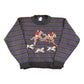 Vintage 1990s The Woolrich Women Jumping Horses Wool Knit Crewneck Sweater Women's L