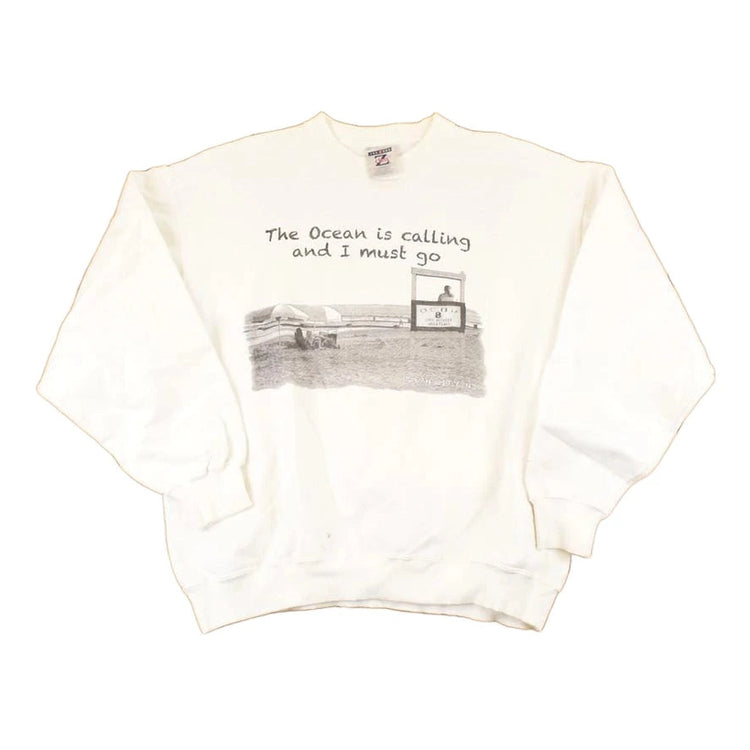 Vintage 1990s Ocean City New Jersey Graphic Print Crewneck Sweatshirt Men's L