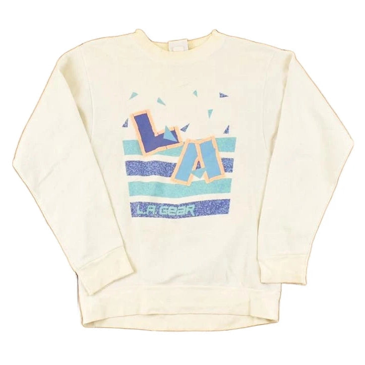 Vintage 1980s LA Gear Graphic Print Crewneck Sweatshirt Women's S