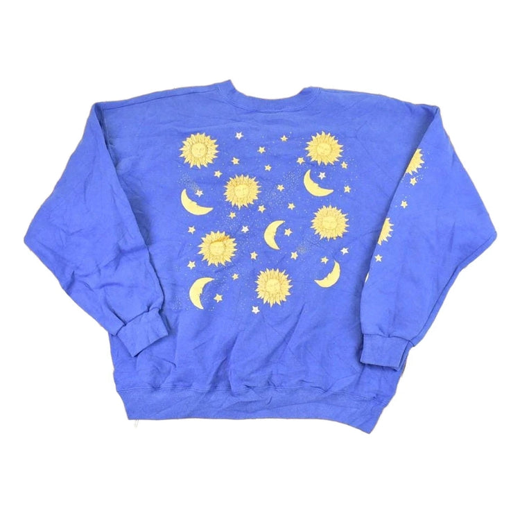 Vintage 1990s Sun and Moon Souvenir Crewneck Sweatshirt Women's L