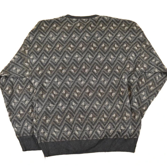 Vintage 1990s Chereskin Abstract Knit Sweater Men's M