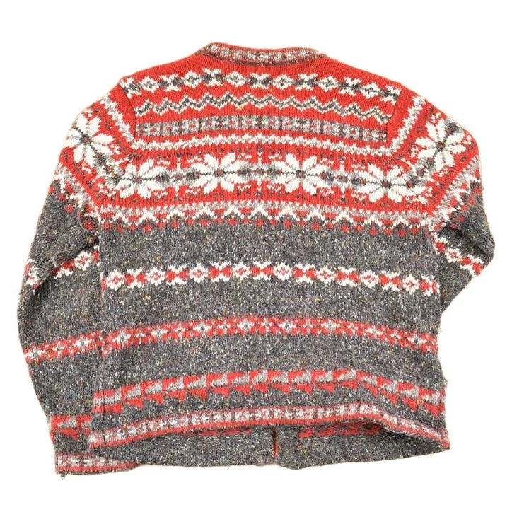 Vintage 1990s Croft & Barrow Abstract Clasp Knit Cardigan Sweater Women's M