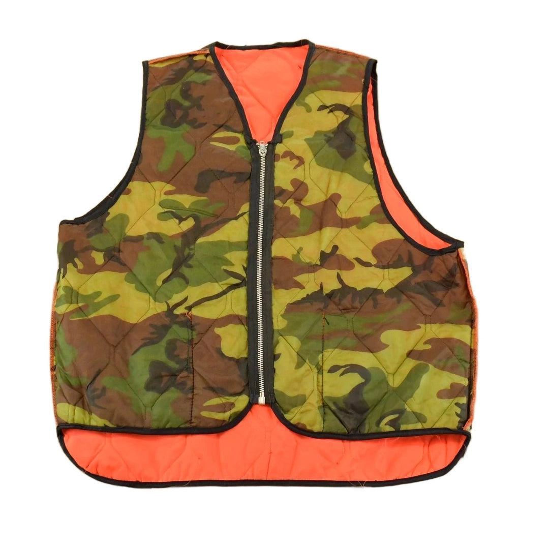 Vintage 1990s Camo Reversible Vest Hunting Jacket Men's Medium
