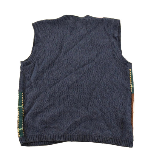 Vintage 1990s Nutcracker Christmas Theme Knit Cardigan Sweater Vest Women's Small