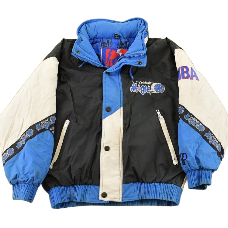 Vintage 1990s Orlando Magic NBA Color Block Puffer Jacket Youth Medium Men's Medium