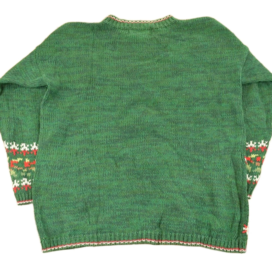 Vintage 1990s Tiara International Christmas Theme Knit Sweater Women's M