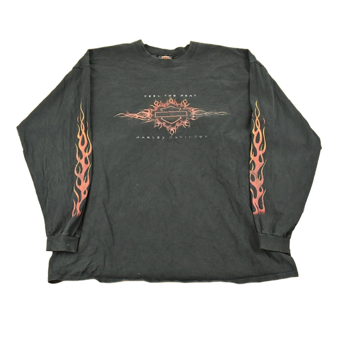 Vintage 1990s Harley Davidson Motorcycles Long Sleeve T-Shirt Men's 3XL