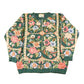 Vintage 1990s Crystal-Kobe Knit Floral Sweater Women's Large