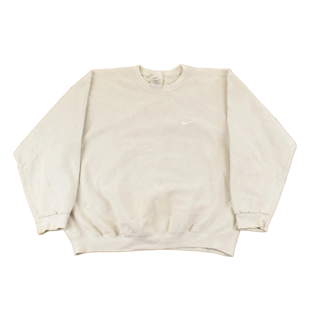 Vintage 1990s Nike Embroidered Mini Swoosh Crewneck Sweatshirt Men's Large