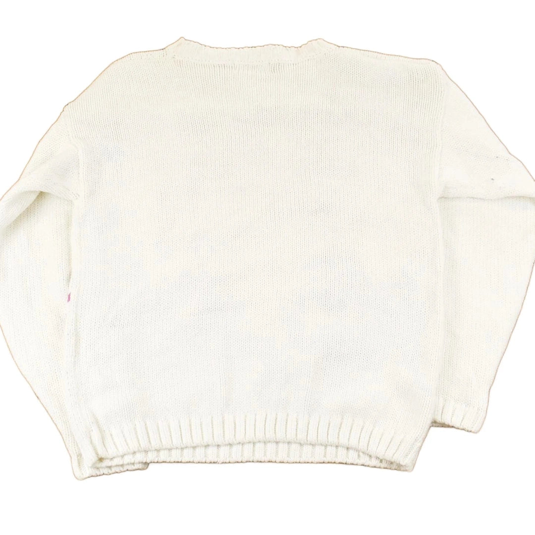 Vintage 1990s Alibi Knit Floral Sweater Women's Medium