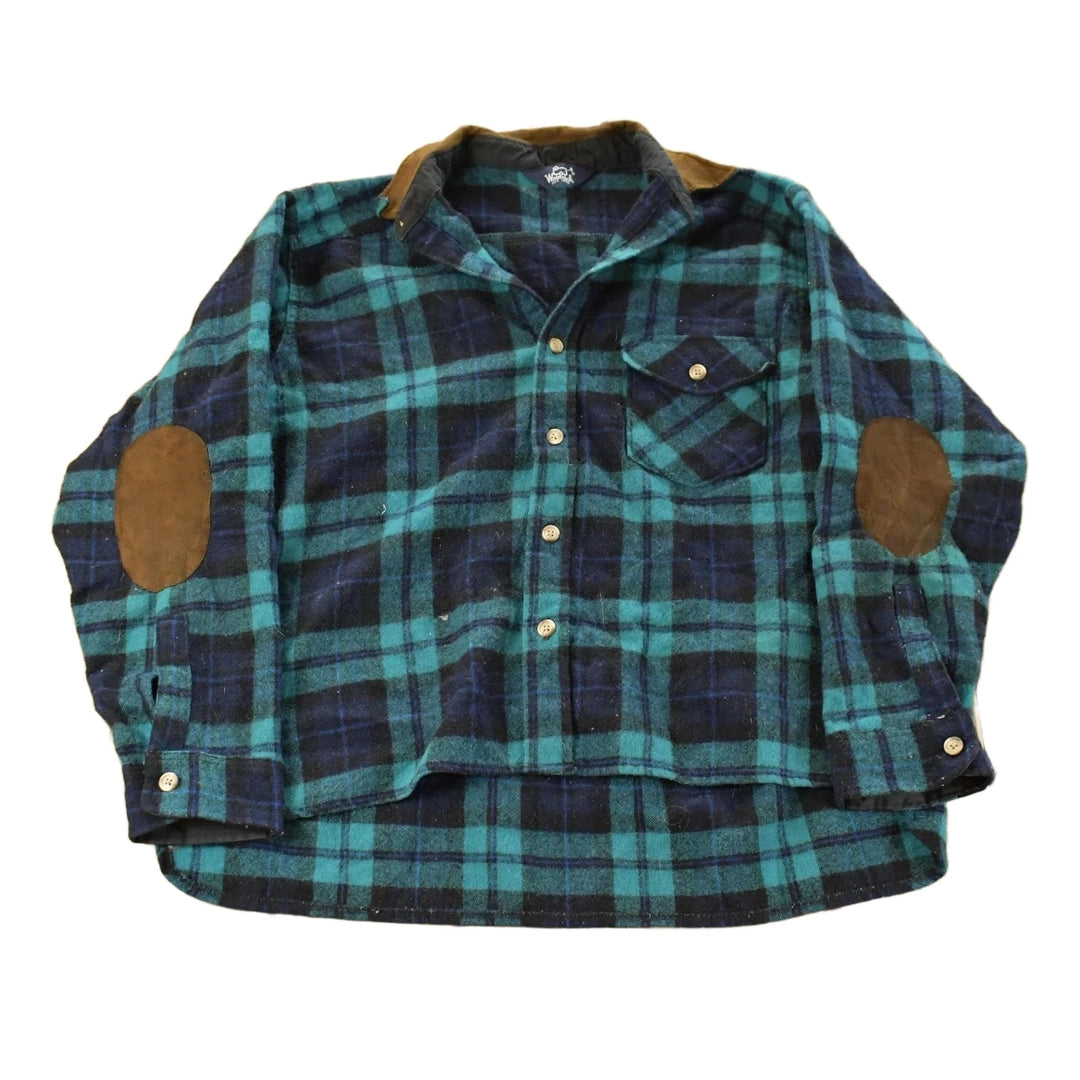 Vintage 1990s Woolrich Plaid Flannel Button Up Shirt Men's XL