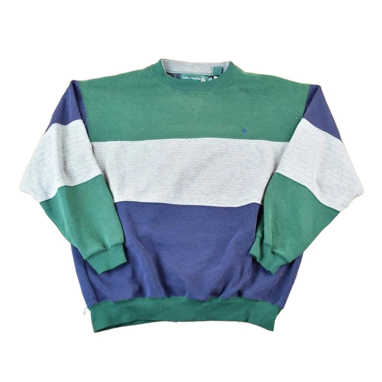 Vintage 1990s Knights Of Round Table Colour Block Crewneck Sweatshirt Men's XL