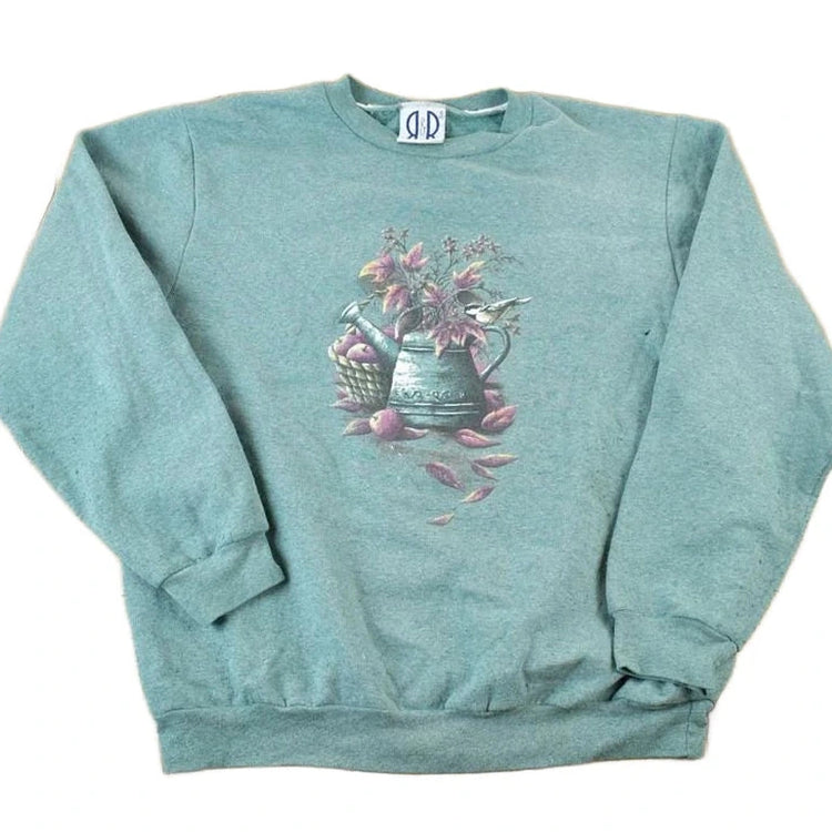 Vintage 1990s R&R Sport Watering Can Outdoorsman Crewneck Sweatshirt Men's Medium