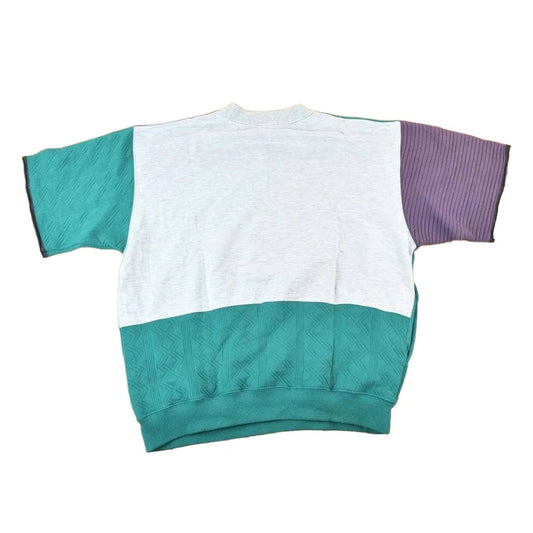 Vintage 1990s Blast Men Colour Block Crewneck Sweatshirt T Shirt Men's Large