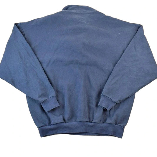 Vintage 1990s Ash City Quarter Button Crewneck Sweatshirt Men's XL