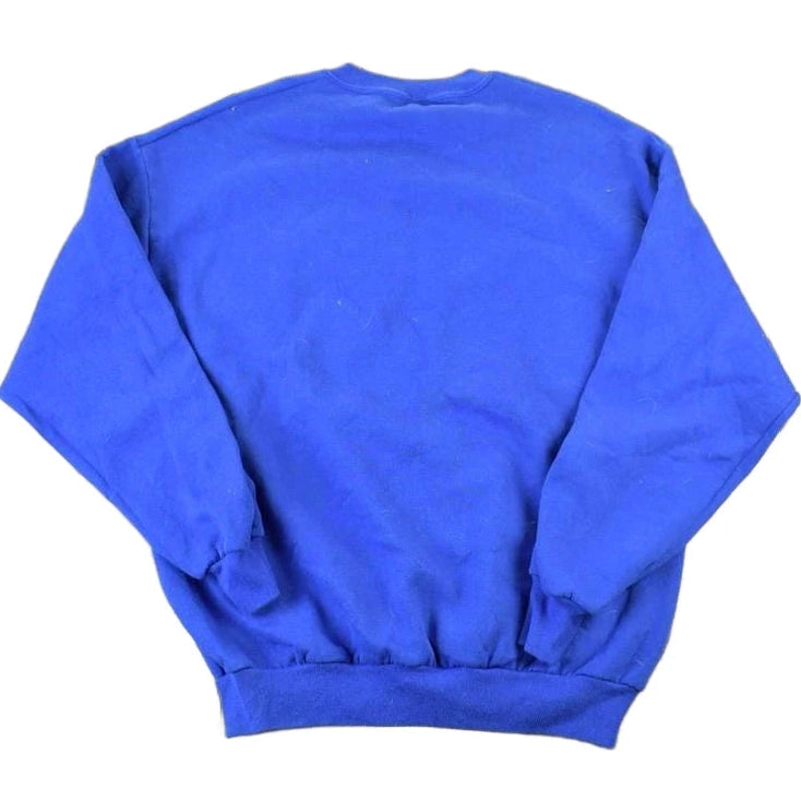 Vintage 1990s Cute Pumpkin Scarecrow Halloween Crewneck Sweater Men's Large