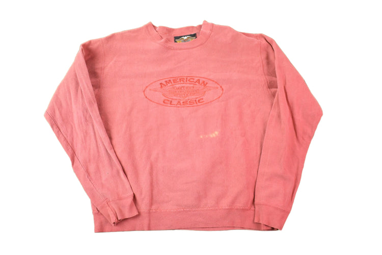 Vintage 1990s Harley Davidson American Classic Souvenir Motorcycle Crewneck Sweatshirt Men's Large