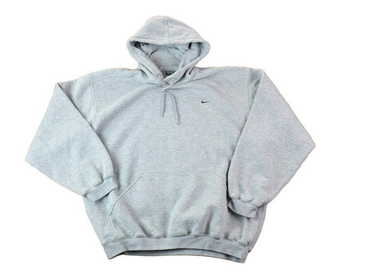 Vintage 1990s Nike Embroidered Mini Swoosh Hoodie Sweatshirt Men's XL