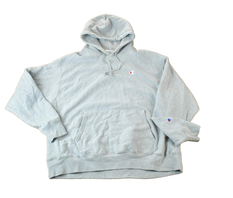 Vintage 1990s Champion Reverse Weave Heather Grey Hoodie Sweatshirt Men's 2XL