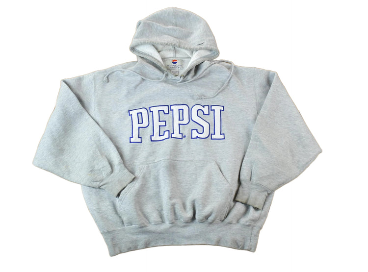 Vintage Y2K Pepsi Embroidered Graphic Hoodie Men's XL