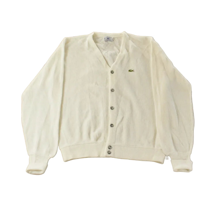 Vintage 1980s Izod Lacoste Knit Cardigan Sweater Men's XL