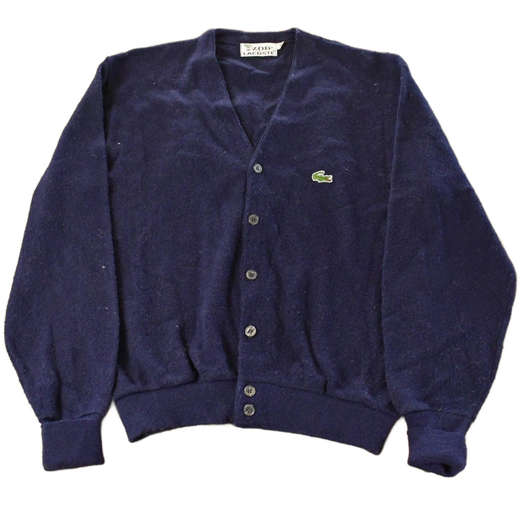 Vintage 1980s Izod Lacoste Knit Cardigan Sweater Men's Large