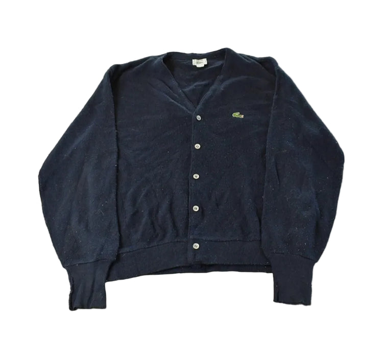 Vintage 1980s Izod Lacoste Knit Cardigan Sweater Men's Large
