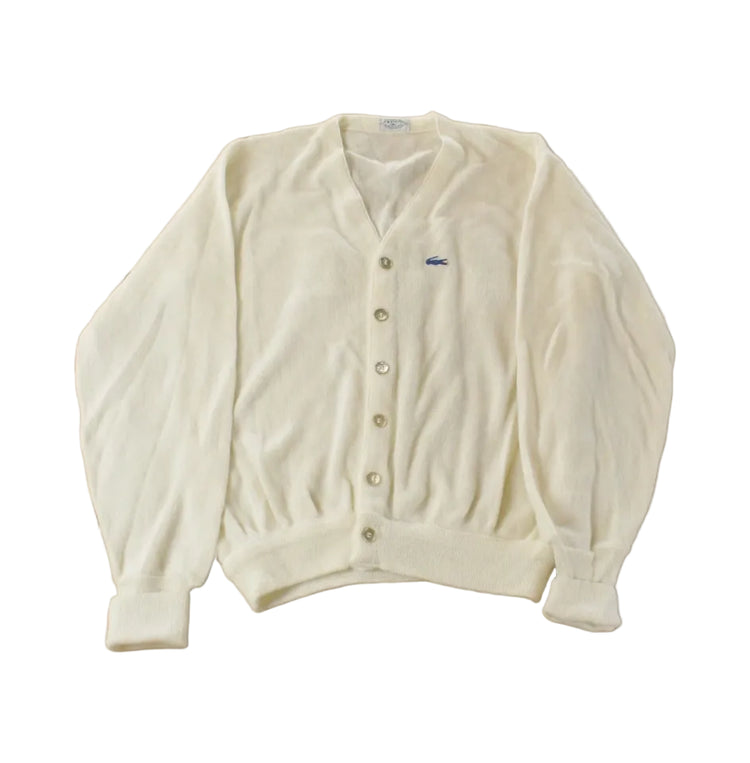 Vintage 1980s Izod Lacoste Knit Cardigan Sweater Men's Large