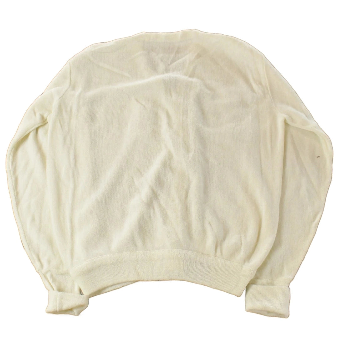 Vintage 1980s Izod Lacoste Knit Cardigan Sweater Men's Large