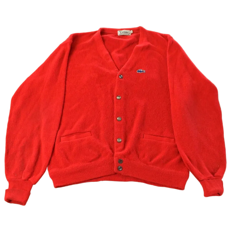 Vintage 1980s Izod Lacoste Knit Cardigan Sweater Men's Large