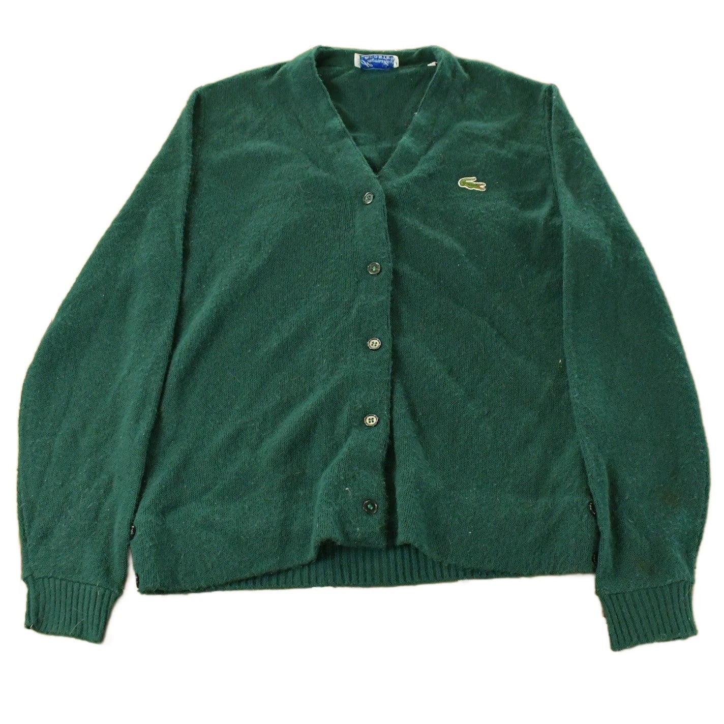 Vintage 1960s Haymaker Lacoste Knit Cardigan Sweater Women's Large