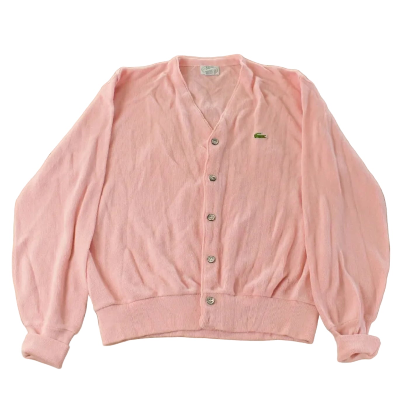 Vintage 1980s Izod Lacoste Knit Cardigan Sweater Men's Large