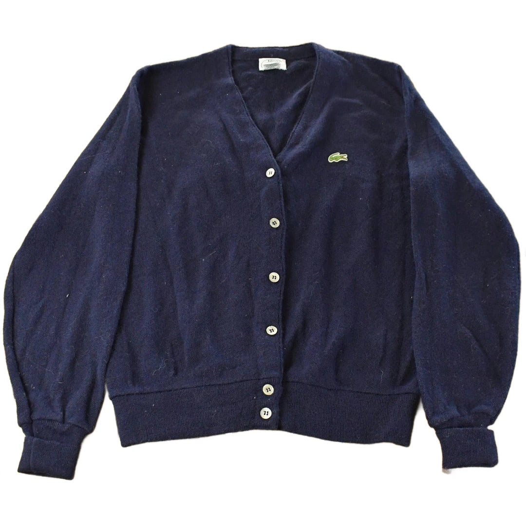 Vintage 1980s Izod Lacoste Knit Cardigan Sweater Women's Large